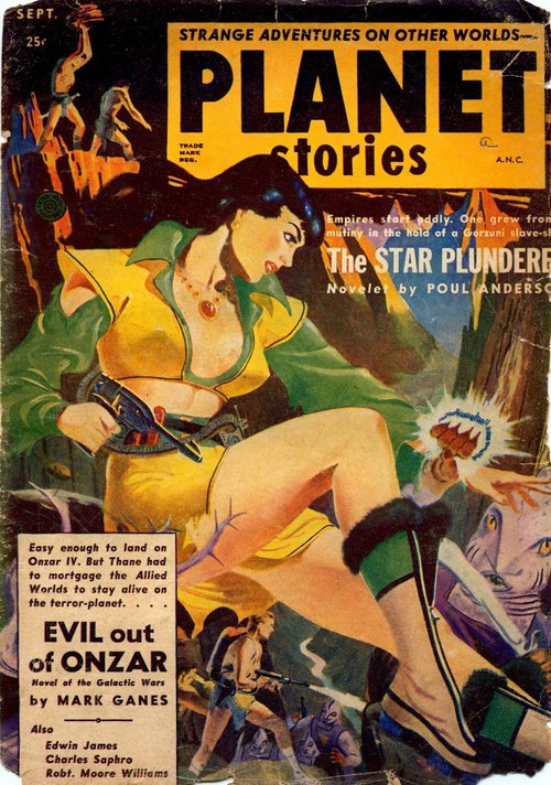 Planet Stories Sept 1952 – 'The Star Plunderer' Poul Anderson Cover