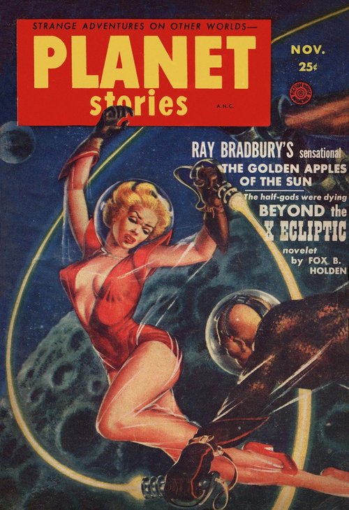 Planet Stories Nov 1953 – Space Heroine Battles in Orbit, Ray Bradbury Issue