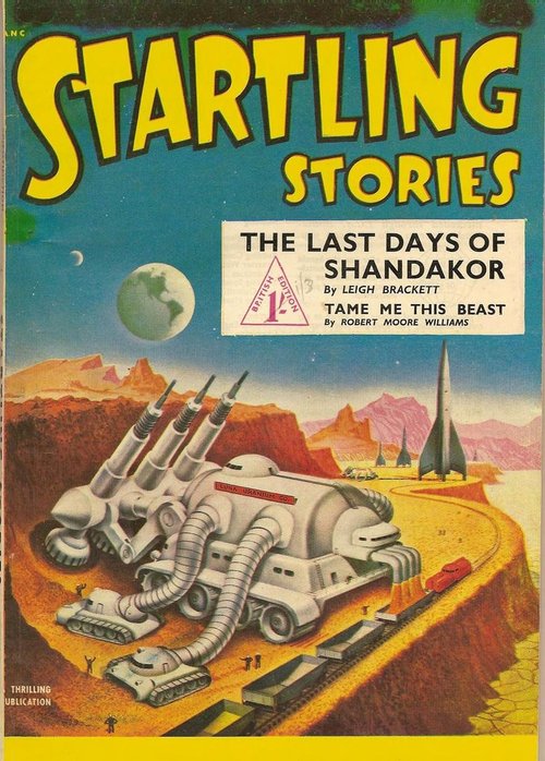 Startling Stories Aug 1952 – Luna Uranium Co. Mining Machine on Mars
