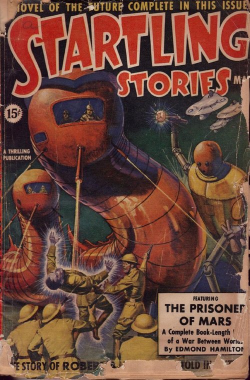 Startling Stories 'Prisoner of Mars' Cover, Edmond Hamilton 1939