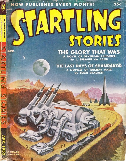 Luna Uranium Mining Behemoth, Startling Stories April 1952