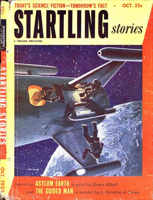 Jack Coggins' Lunar Combat, Startling Stories Oct. 1952