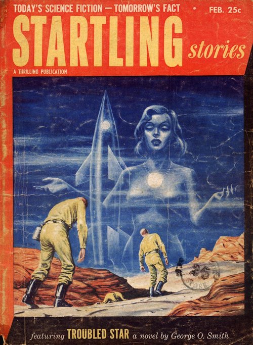 Giant Spectral Woman Haunts Astronauts – Startling Stories Feb 1953