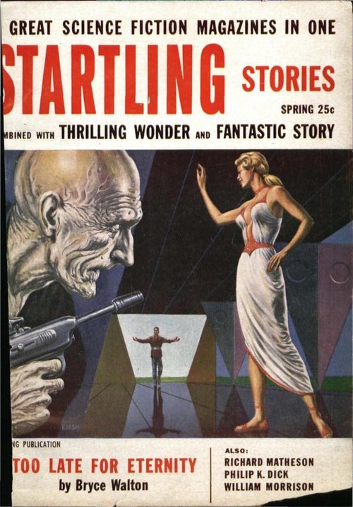 EMSH Cover Art: Menace and Maiden, Startling Stories Spring 1955