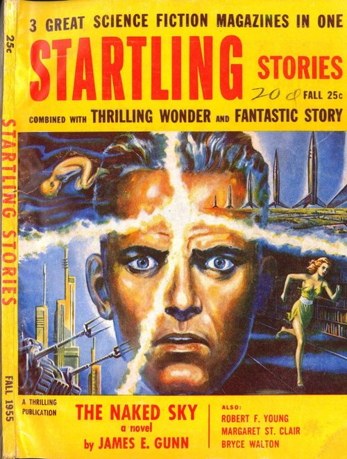 Startling Stories Fall 1955 – 'The Naked Sky' Psychic Montage Cover