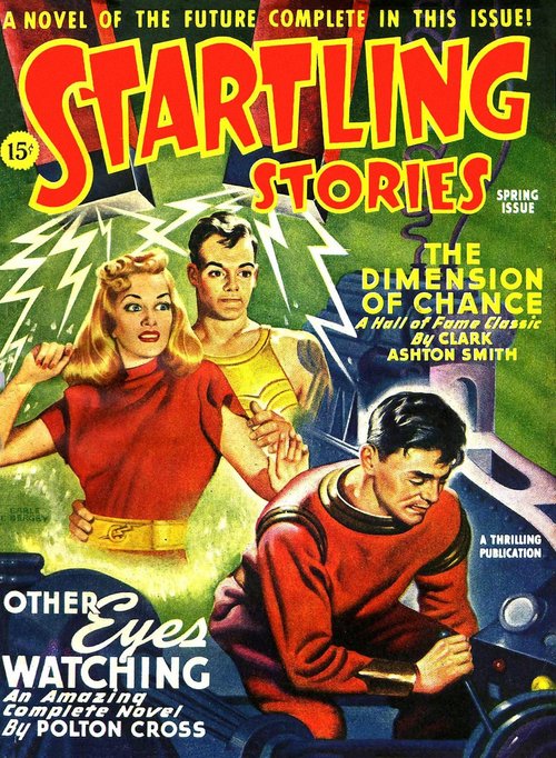 Earle Bergey's Electric Peril — Startling Stories Spring 1946 Cover