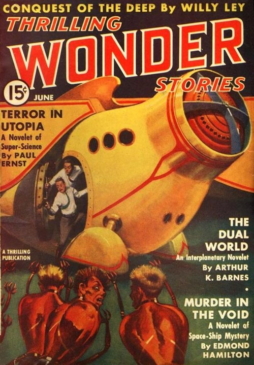 Thrilling Wonder Stories June 1938 — Spaceship Ambush by Devil Creatures