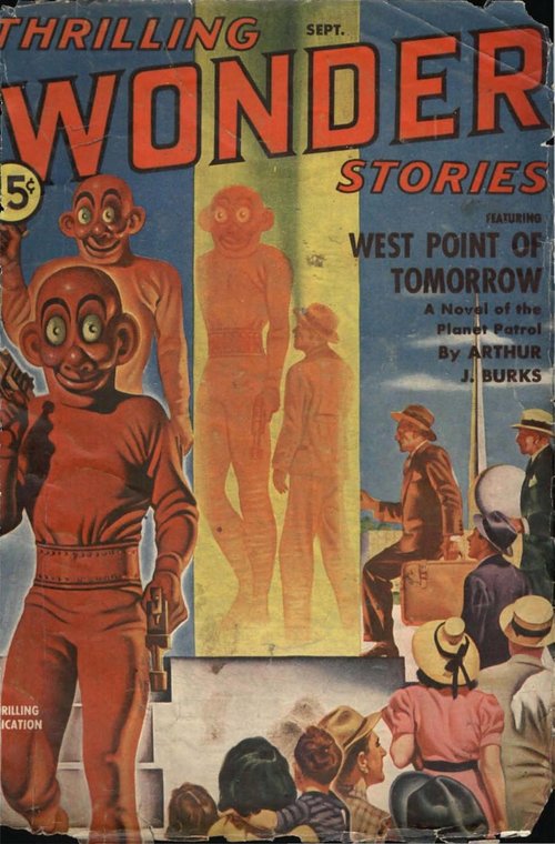 Thrilling Wonder Stories Sept 1940 – Robots & Teleportation Beam Cover