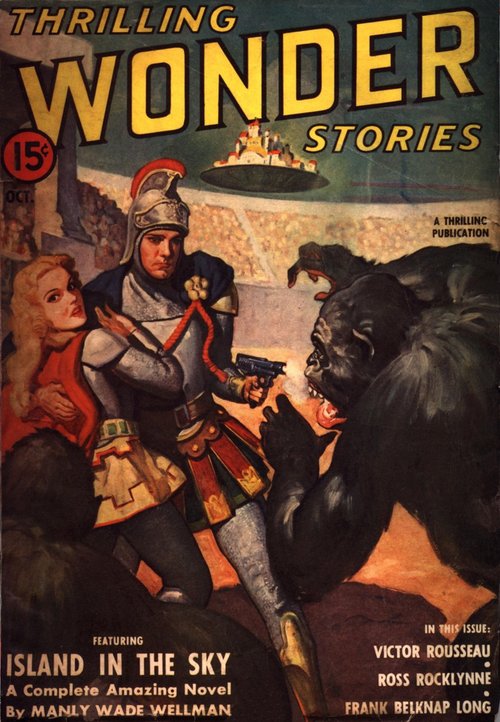 Thrilling Wonder Stories Oct 1941 – Gladiator vs. Gorilla on Flying Island