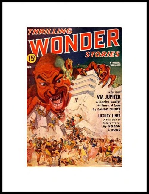 Giant Alien Demon Attacks Ancient City – Thrilling Wonder Stories Feb 1942