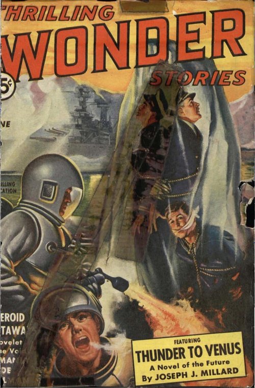 Thrilling Wonder Stories June 1942 – Thunder to Venus War Cover