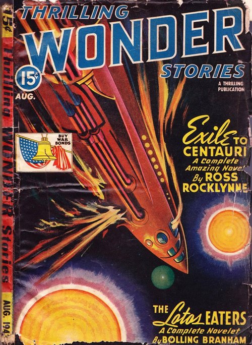 Thrilling Wonder Stories Aug 1943 – Rocket Blazing Toward Alpha Centauri