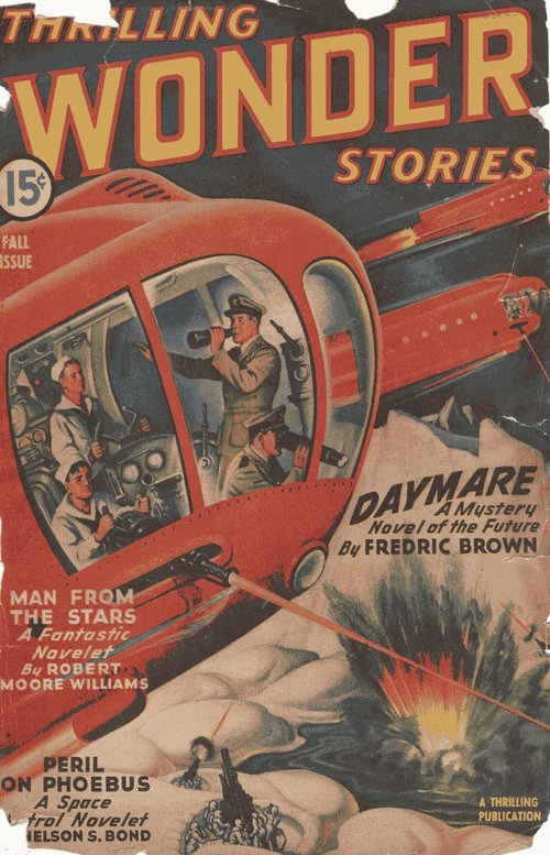 Thrilling Wonder Stories Fall 1943 – Futuristic Aircraft Firing Ray Guns