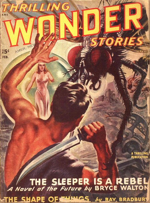 Earle Bergey Giant Insect Attack, Thrilling Wonder Stories Feb 1948