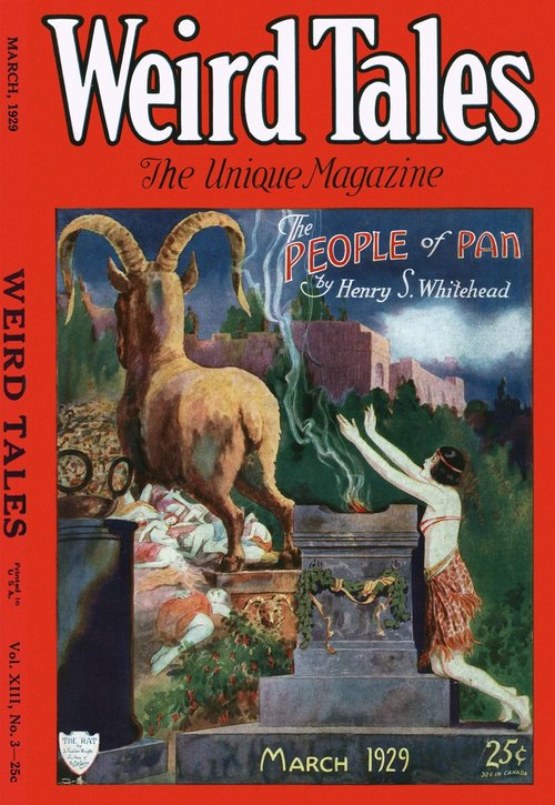 The People of Pan – Weird Tales March 1929 Pagan Altar Cover