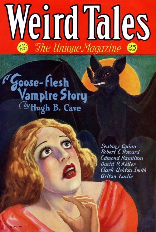 Weird Tales May 1932 – Vampire Bat Terror Cover by J. Allen St. John