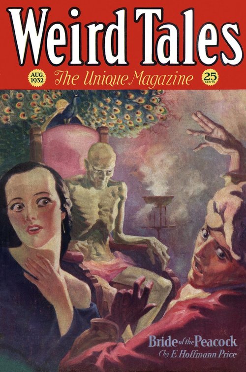 Weird Tales Aug 1932 'Bride of the Peacock' – Mummy Horror Cover