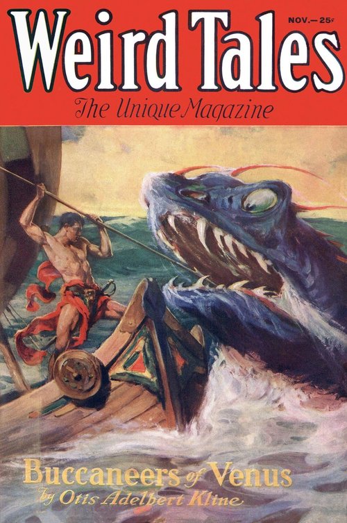 Weird Tales Nov 1932 – Buccaneers of Venus Sea Monster Attack