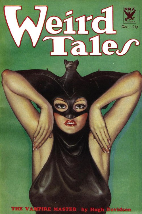 Weird Tales October 1933 – Bat-Masked Vampire Temptress Cover