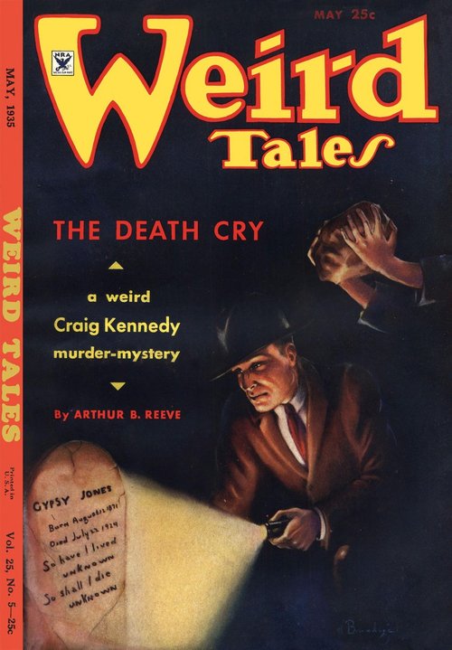 Weird Tales May 1935 – Craig Kennedy 'The Death Cry' Graveyard Cover
