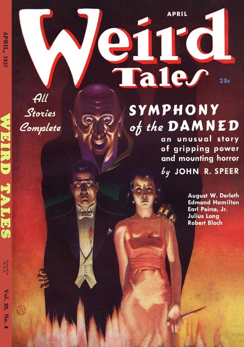 Weird Tales April 1937 – Symphony of the Damned Vampire Horror Cover