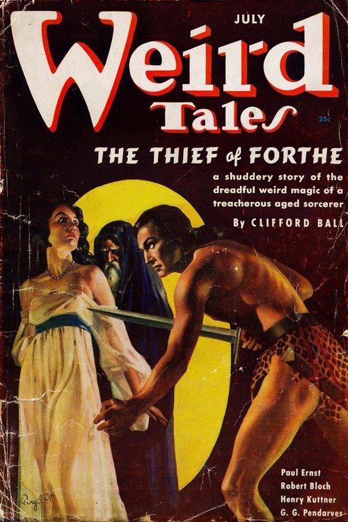 Weird Tales July 1937 – The Thief of Forthe by Clifford Ball, Virgil Finlay Cover