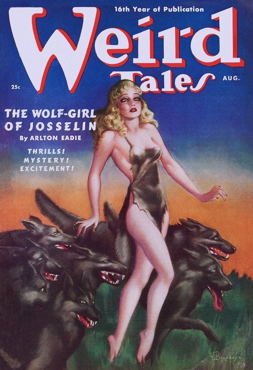 Wolf-Girl of Josselin – Weird Tales August 1938 Cover by Brundage