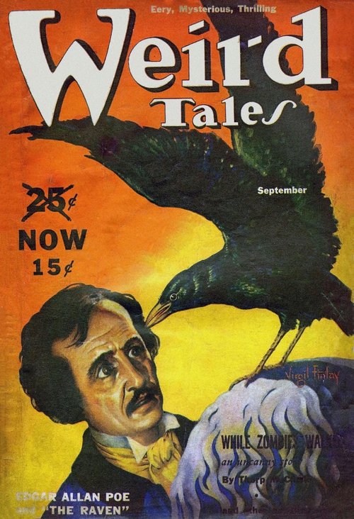 Virgil Finlay's Raven Haunts Poe – Weird Tales September 1939