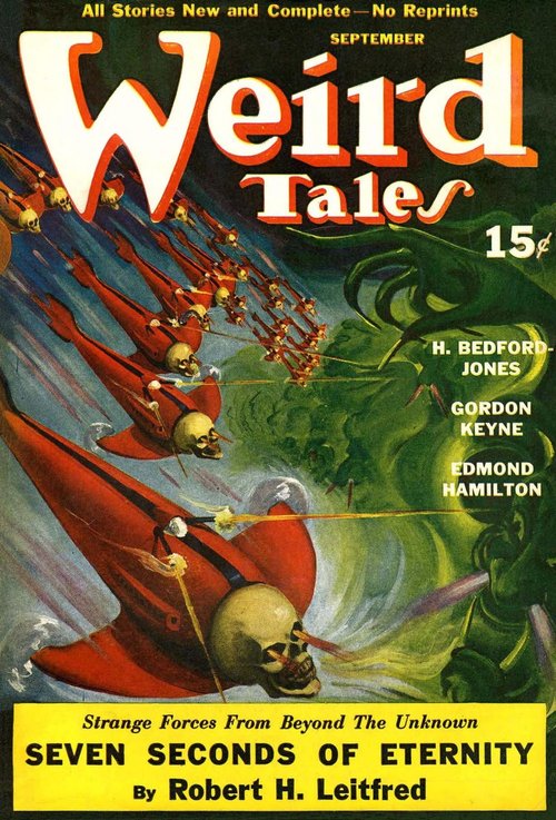 Skull-Headed Fleet vs. Green Chaos — Weird Tales September 1940