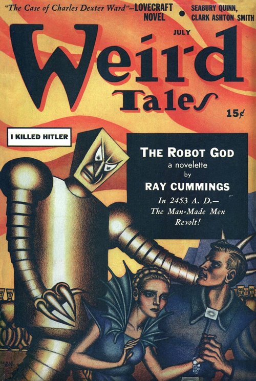 Weird Tales July 1941 – Robot God Cover by Hannes Bok