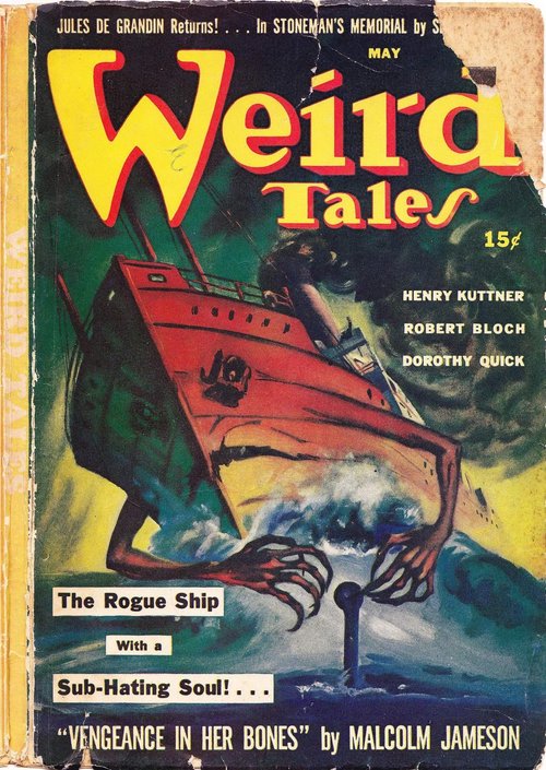Weird Tales May 1942 – 'Vengeance in Her Bones' Rogue Ship Cover