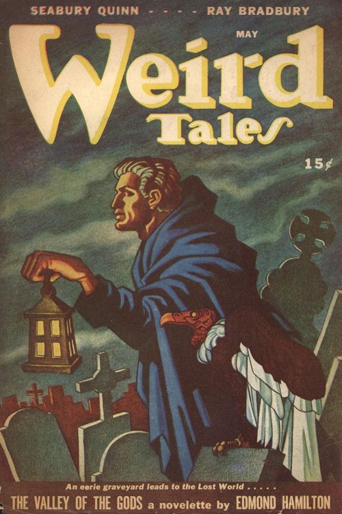Weird Tales May 1946 – Graveyard Sorcerer Cover, Edmond Hamilton