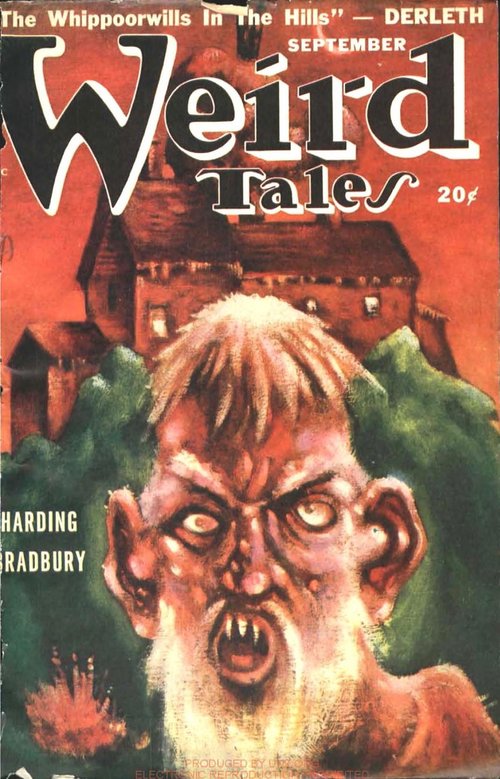 Weird Tales September 1948 – Ghoulish Fiend Before Dark Castle Cover