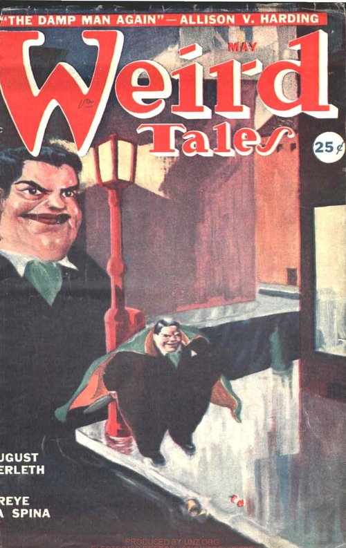 Weird Tales May 1949 — Sinister Doppelganger on a Midnight Staircase