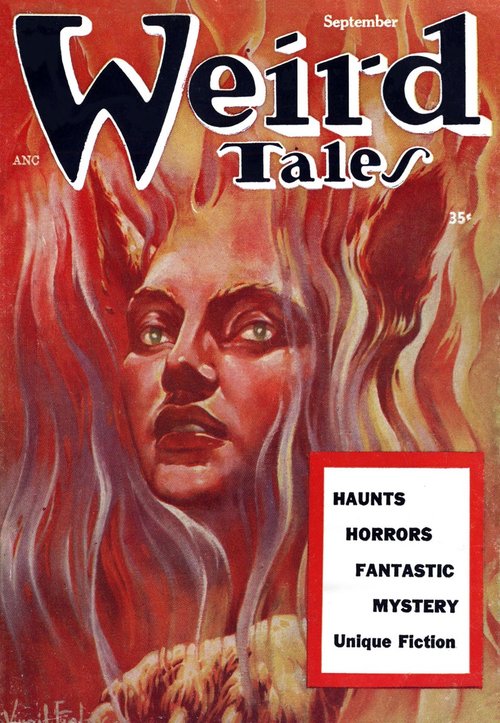 Virgil Finlay's Flame Woman, Weird Tales September 1954