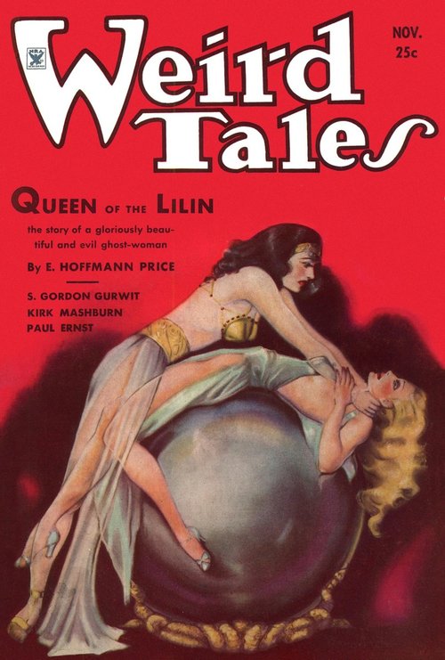 Weird Tales Nov 1934 – Queen of the Lilin Evil Ghost-Woman Cover