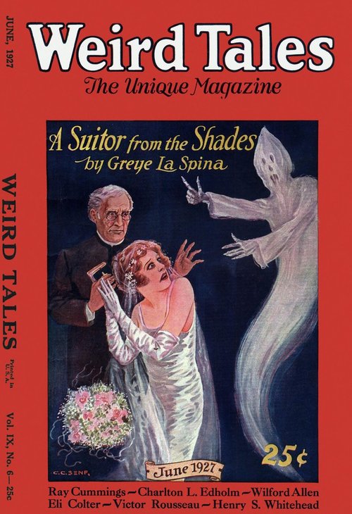 C.C. Senf's Ghost Bride Cover, Weird Tales June 1927
