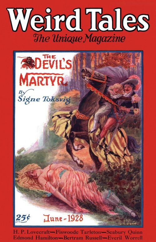 Weird Tales June 1928 – The Devil's Martyr by Signe Toksvig Cover