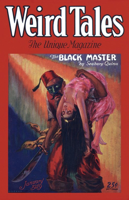 Weird Tales Jan 1929 – The Black Master by Seabury Quinn Cover Art