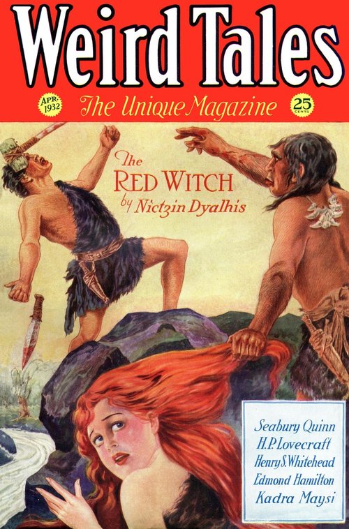 Weird Tales April 1932 – 'The Red Witch' by Nictzin Dyalhis Cover