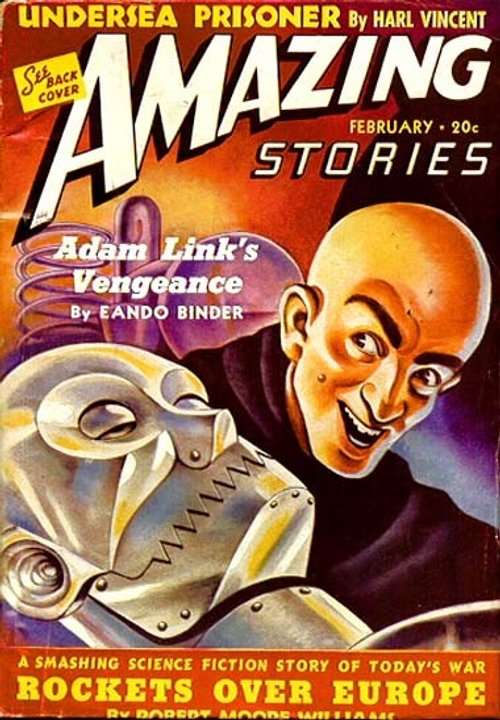 Adam Link's Vengeance – Amazing Stories Feb 1940 Robot Cover