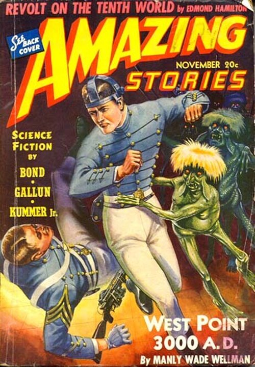 West Point 3000 A.D. — Amazing Stories November 1940 Cover