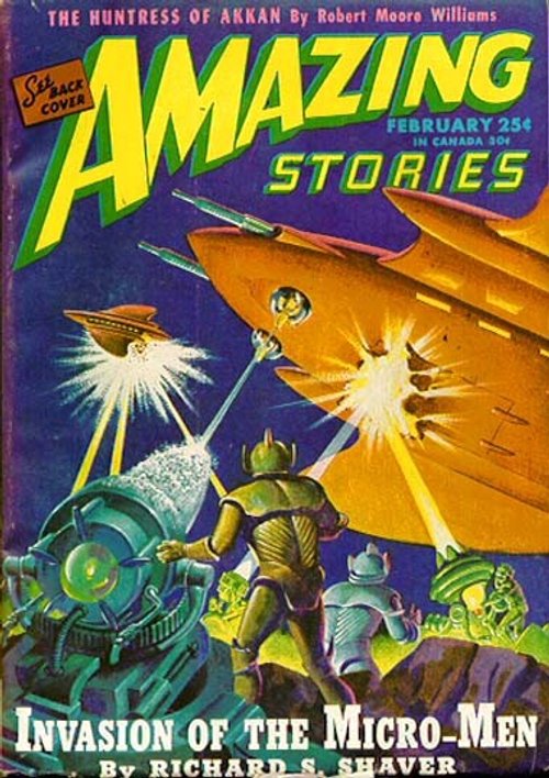 Amazing Stories Feb 1947 – Invasion of the Micro-Men by Richard S. Shaver