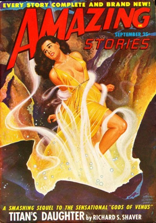 Titan's Daughter — Amazing Stories September 1950 Shaver Cover