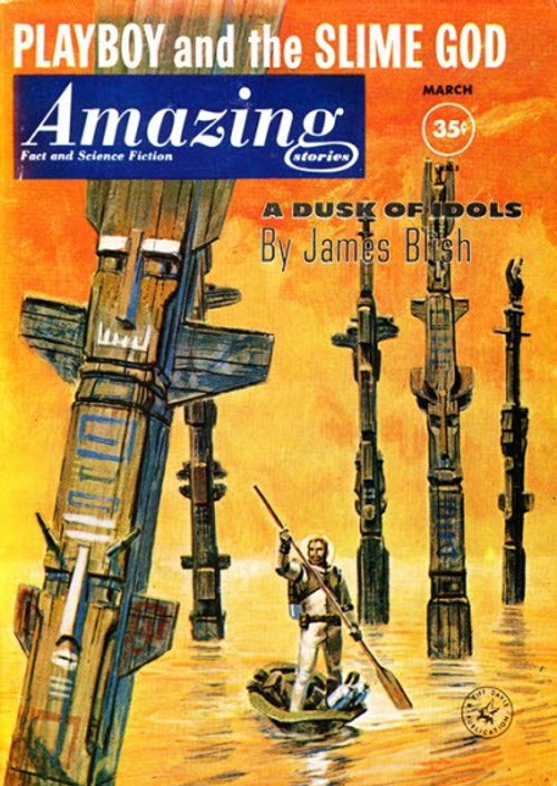 Amazing Stories March 1961 – Dusk of Idols Alien Totem Cover