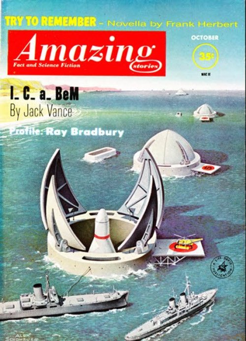 Amazing Stories Oct 1962 – Futuristic Ocean Bases with Frank Herbert Novella
