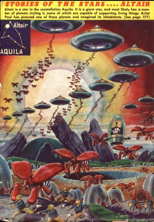 Frank R. Paul's Alien Invasion on Altair – Amazing Stories 1946