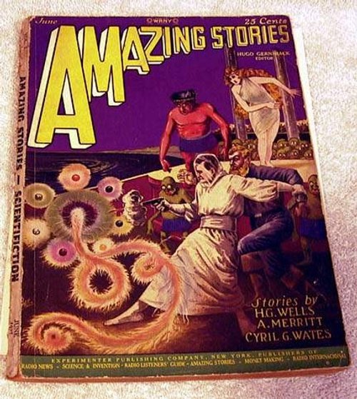 Amazing Stories June 1927 – Colorful Alien Organisms Attack Scientists