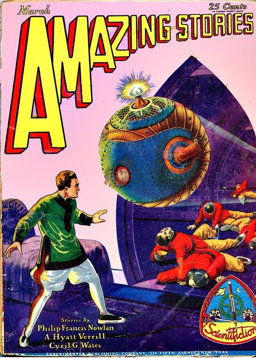 Frank R. Paul's Spherical War Machine, Amazing Stories March 1929