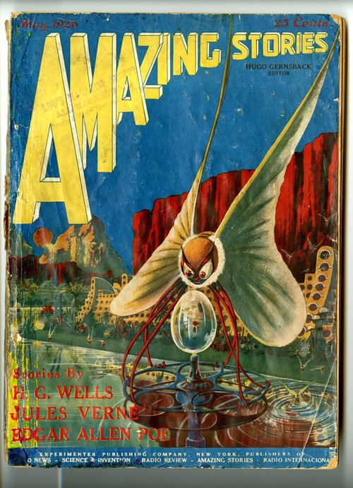 Frank R. Paul's Giant Insectoid Machine, Amazing Stories May 1926